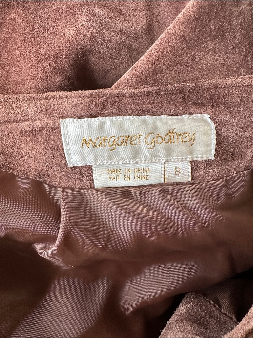 Suede A-Line Maxi Skirt in Taupe - Picture 8 of 10